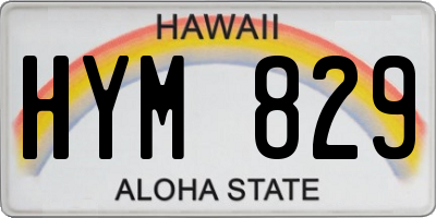 HI license plate HYM829