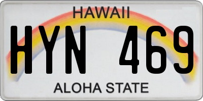 HI license plate HYN469