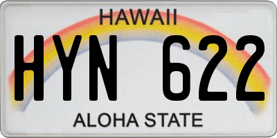 HI license plate HYN622