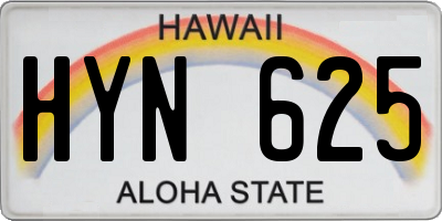 HI license plate HYN625