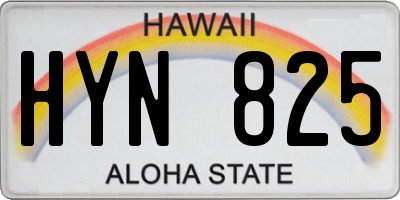 HI license plate HYN825