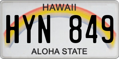 HI license plate HYN849