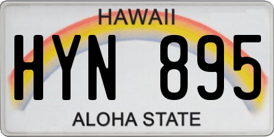 HI license plate HYN895