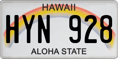 HI license plate HYN928