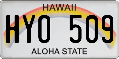 HI license plate HYO509