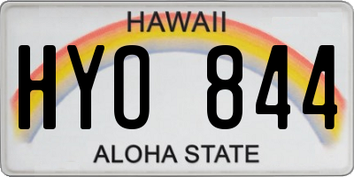 HI license plate HYO844