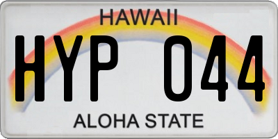 HI license plate HYP044