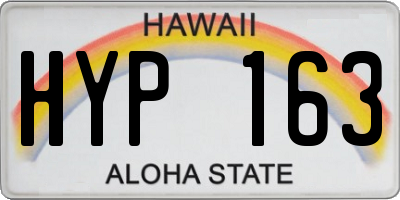 HI license plate HYP163