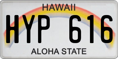 HI license plate HYP616