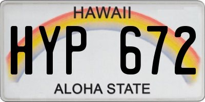 HI license plate HYP672