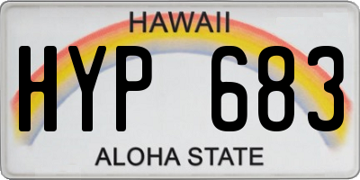 HI license plate HYP683