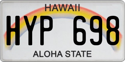 HI license plate HYP698