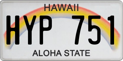 HI license plate HYP751