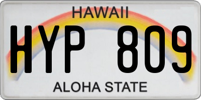 HI license plate HYP809