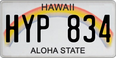 HI license plate HYP834