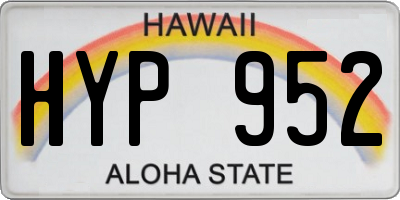 HI license plate HYP952