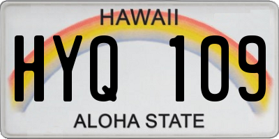 HI license plate HYQ109