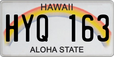 HI license plate HYQ163