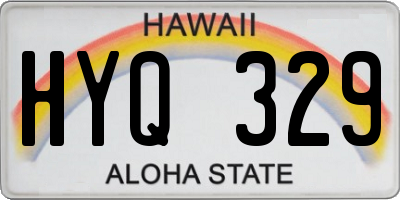 HI license plate HYQ329