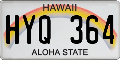 HI license plate HYQ364