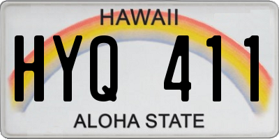 HI license plate HYQ411