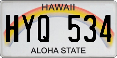 HI license plate HYQ534