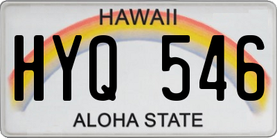 HI license plate HYQ546