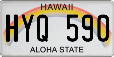 HI license plate HYQ590