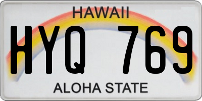 HI license plate HYQ769