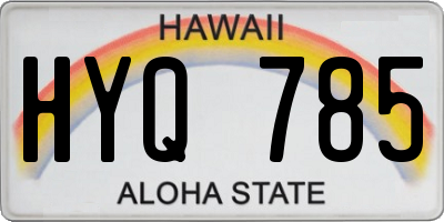 HI license plate HYQ785