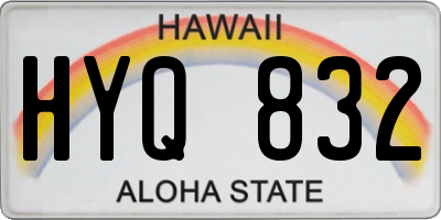 HI license plate HYQ832