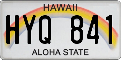HI license plate HYQ841