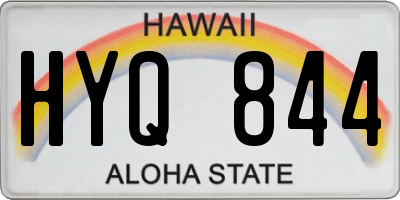 HI license plate HYQ844