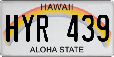 HI license plate HYR439