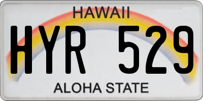 HI license plate HYR529
