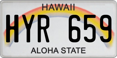 HI license plate HYR659