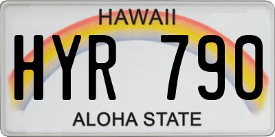 HI license plate HYR790