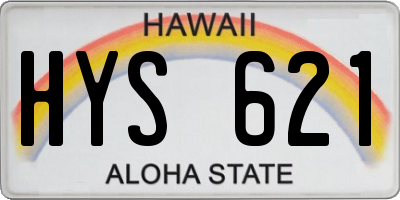 HI license plate HYS621