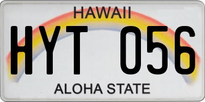 HI license plate HYT056