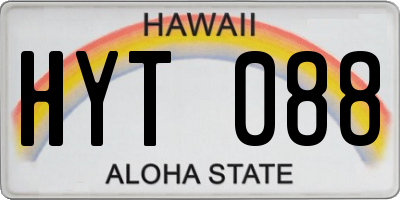 HI license plate HYT088