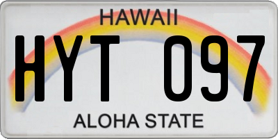 HI license plate HYT097