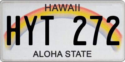 HI license plate HYT272