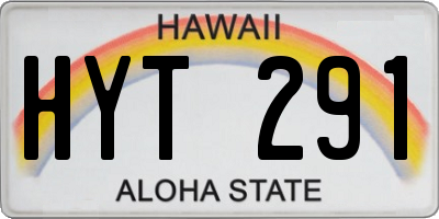 HI license plate HYT291