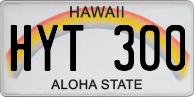HI license plate HYT300