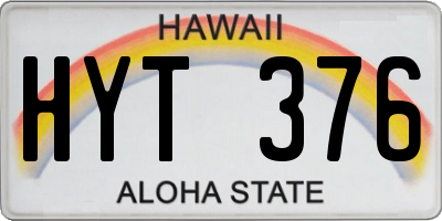 HI license plate HYT376