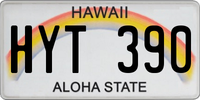 HI license plate HYT390