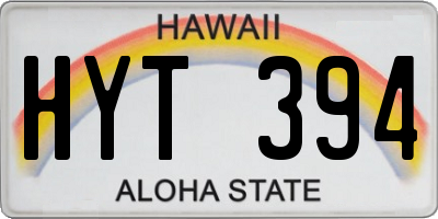 HI license plate HYT394