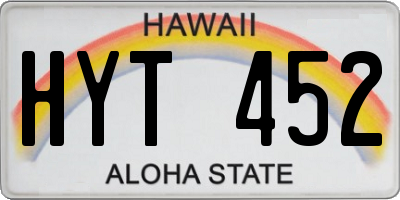 HI license plate HYT452