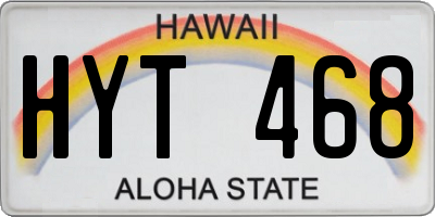 HI license plate HYT468
