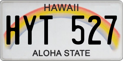 HI license plate HYT527